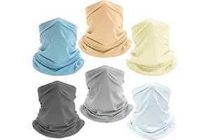 luculach Cooling Neck Gaiter Bandana UV Protection Face Mask Cooling Face Bandanas Neck Cover for Men Women 6 pack