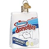 Old World Christmas Hostess Donettes Glass Blown Ornament for Christmas Tree, Handcrafted Holiday Decoration, Classic Dessert Collection