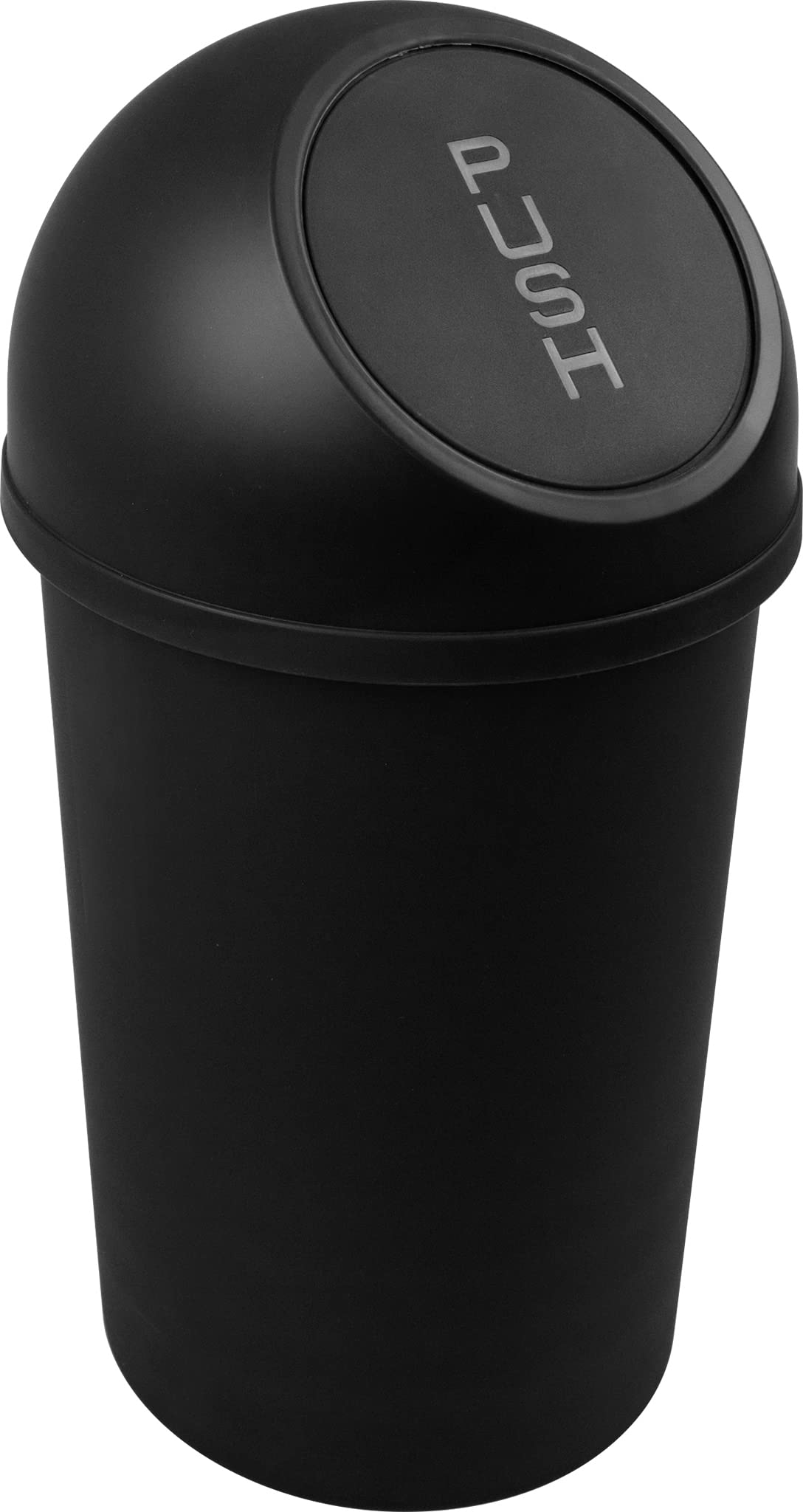 helit H2401195 Plastic Waste Bin with Push Top 13 L Black