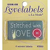 Blumenthal Lansing Iron-On Lovelabels Chipboard, Stitched with Love