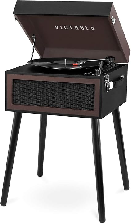 Amazon Com Victrola Bluetooth Record Player Stand With 3 Speed
