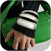 Silver Bangles for Women Bracelet Stack Chunky Gold Cuff Bracelets Non Tarnish Stackable Trendy Christmas Jewelry Gifts Stock