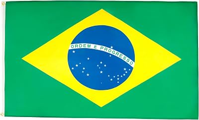 AZ FLAG Brazil Flag 2x3 Ft 100D Polyester with Grommets Fade Resistant