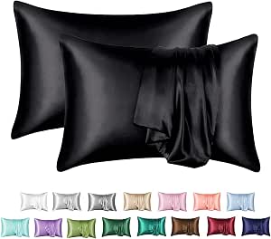 Satin Pillowcase 2 Pack Queen Size (20x30) - Burgundy, Silk Pillowcase For Hair & Skin, Envelope Closure - View #2