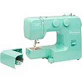 Janome Arctic Crystal Easy-to-Use Sewing Machine with Interior Metal Frame, Bobbin Diagram, Tutorial Videos, Made with Beginners in Mind for Garments, Patchwork, Light Quilting