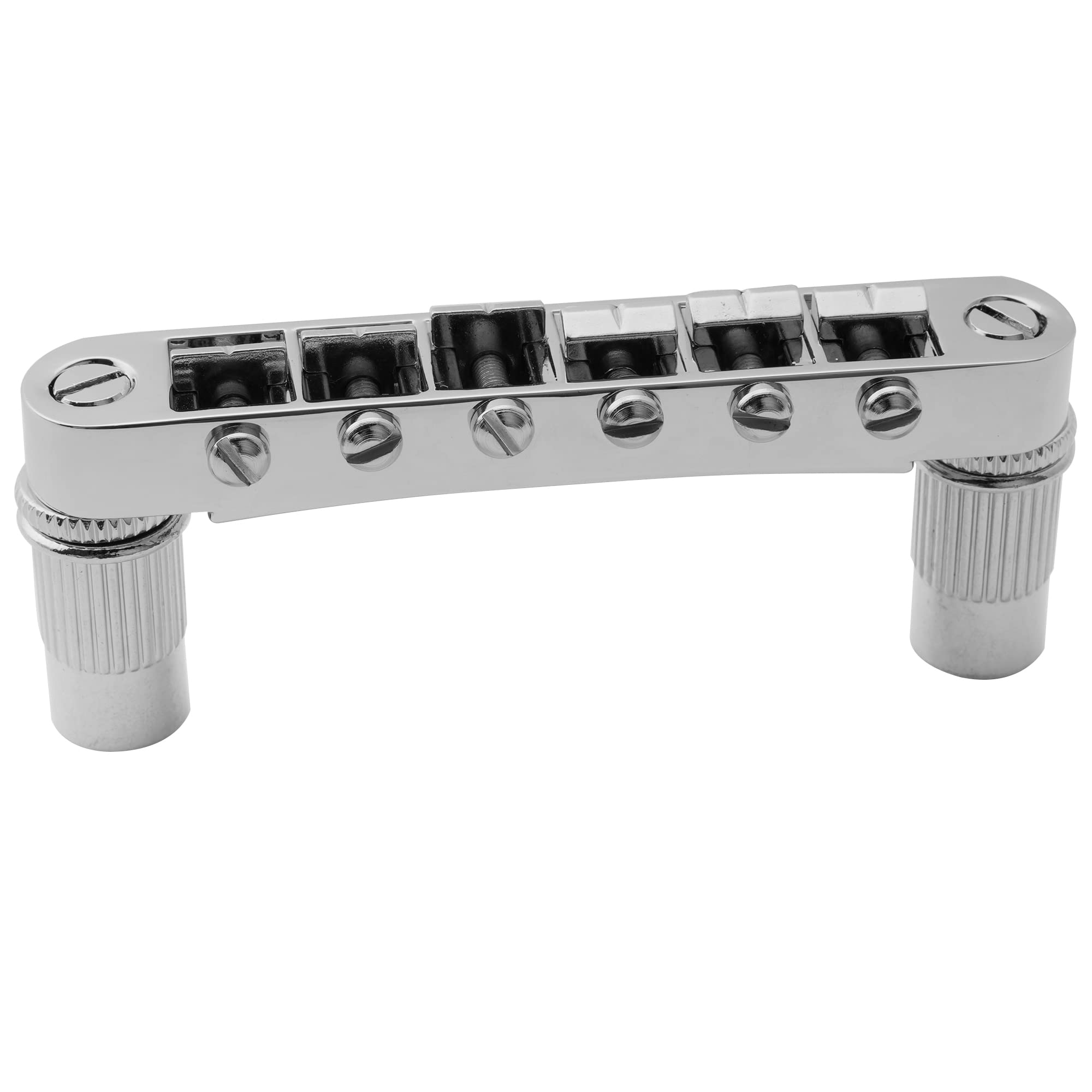 Musiclily Pro 52mm String Spacing Tune-o-matic Bridge Wide Body LP Bridge for Epiphone Les Paul SG Style Electric Guitar, Chrome
