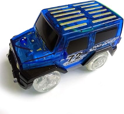 Kacsoo Magic Race Bend Flex and Glow Tracks-220 Pieces,Plastic Magic 11 Feet Long Flexible Tracks Car Play Set for Kids (Multicolour) (1 Pcs Magic Tracks Car)