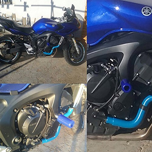 Frenshion A Pair Motorcycle Frame Slider Falling Protector Motorcycle Crash Protector Crash Pads Wear Resistant Universal 10mm Color Orange
