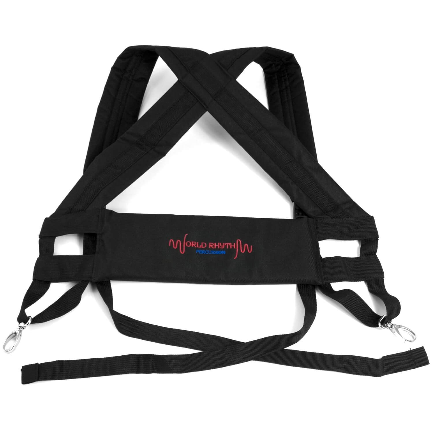 World Rhythm Djembe Drum Harness - Padded Carry Straps Black - Suitable for All Size Djembes MDJ069