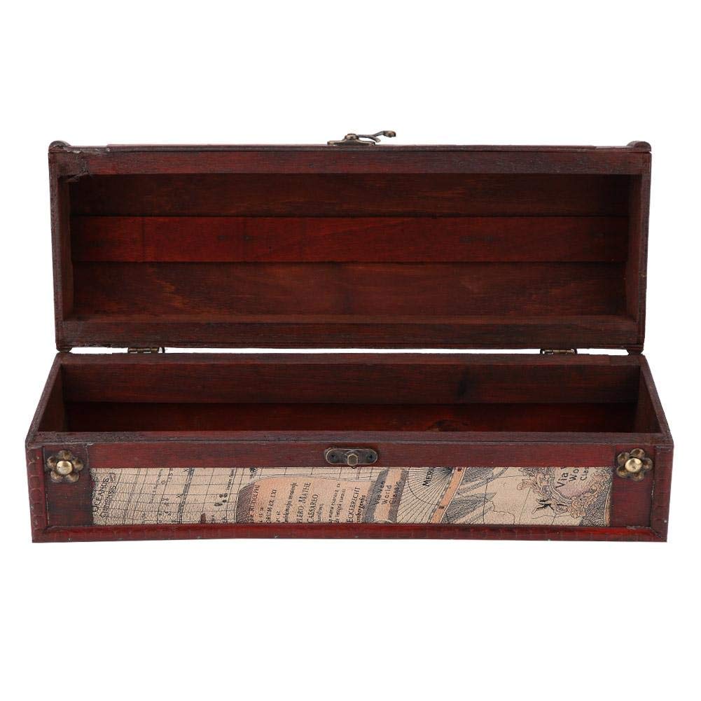 FTVOGUE Vintage Wine Storage, Barware Wine Accessory Sets Box Wooden Wine Presentation Box Single Bottle Champagne Gift Box