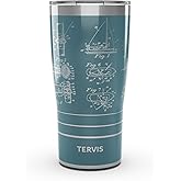 Tervis Traveler Sail Schematic Triple Insulated Tumbler Travel Cup Keeps Drinks Cold & Hot, 20oz, Stainless Steel