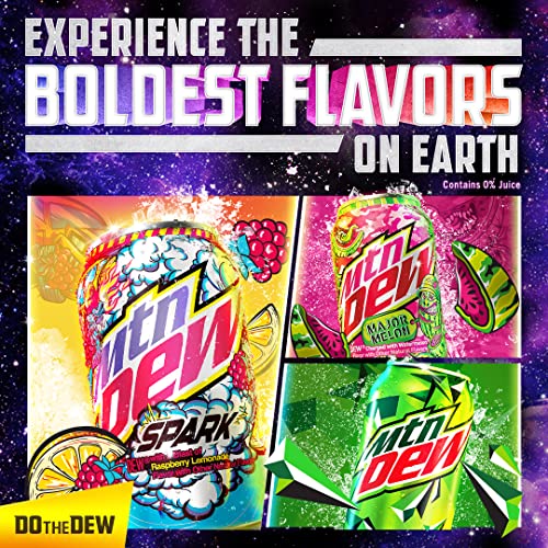 Mountain Dew 3 Flavor Major Melon Variety Pack (Major Melon, Spark