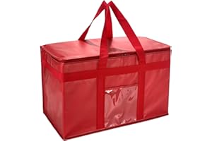 Yalin XXXL Large Insulated Cooler Bag, Styrofoam Cooler of Keep Food Hot or Cold, Reusable Double Zipper Food Delivery Bag for Grocery Shopping, 23" W x 15" H x 14" D