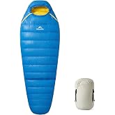 Naturehike RDS Down Mummy Sleeping Bag for Adults with PFAS-Free Fabric | 650FP Cold Weather Backpacking Sleeping Bag with Arm Openings for Camping, Hiking, 3℉ 29℉ 40℉