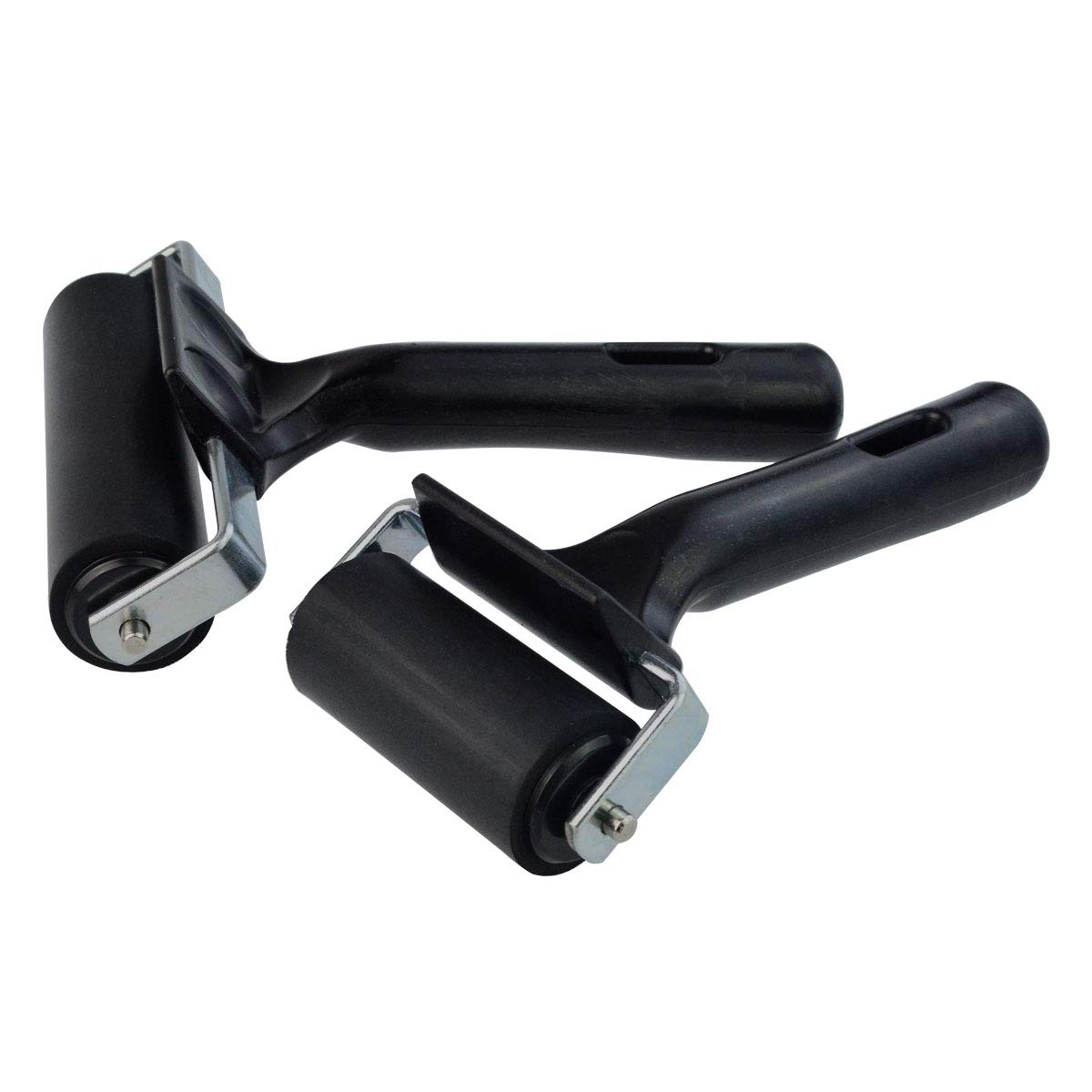 Poualss Tape Roller 4.6 inch, 2.7 inch, 2PCS Rubber Roller for Printmaking Wallpapers Stamping Gluing Application