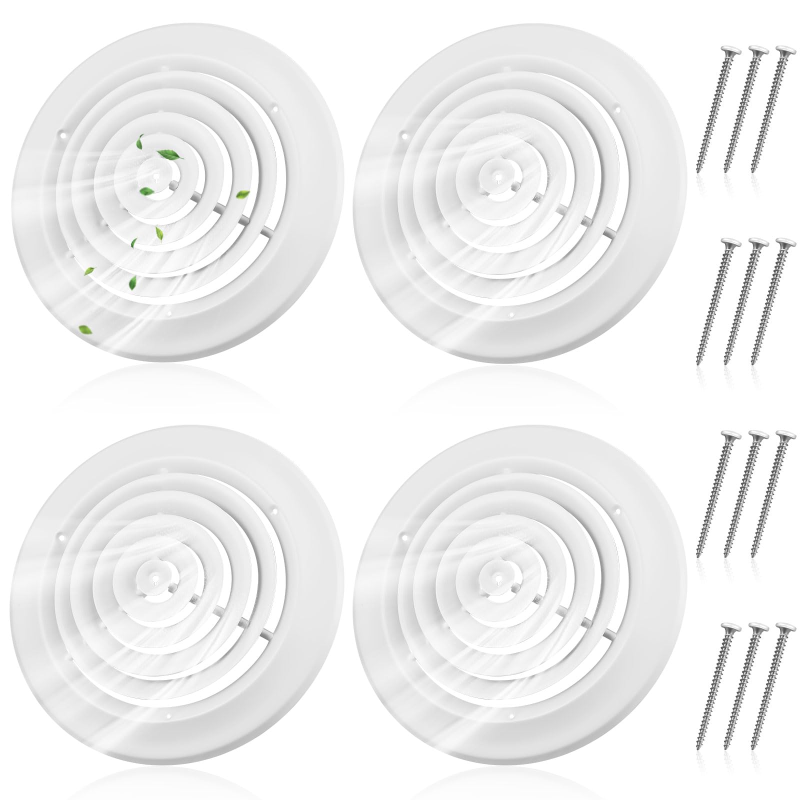 Photo 1 of *MISSING PARTS UNKNOWN*
Therwen 4 Pieces 10 Inch Round Vent Cover, Ceiling Diffuser HVAC Vent Duct Cover Replacement with Screws to Install, Fitting in 10 Inch Duct, Outer Dimensions: 13-15/16"