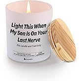 Light This When My Son is On Your Last Nerve Daughter in Law Gifts from Mother-in-Law Father-in-Law Future Daughter-in-Law Sons Girlfriend Scented Jar Candles Lavender Sage Soy Wax Candles 9.5 oz