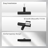 Probrico Black Stainless Steel T Bar Cabinet Handles 12mm Diameter Drawer Pull view 3