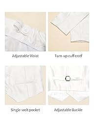 Marvelous World Boys' 5-Piece Formal Vest Suit