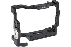 FocusFoto Camera Cage Video Filmmaking Stabilizer Rig Aluminium Alloy Extension Frame with Cold Shoe and 1/4" 3/8" Screw Mouting for Sony Alpha 7 IV, ILCE-7M4, A7M4, A7 Mark IV, α7IV Mirrorless Camera