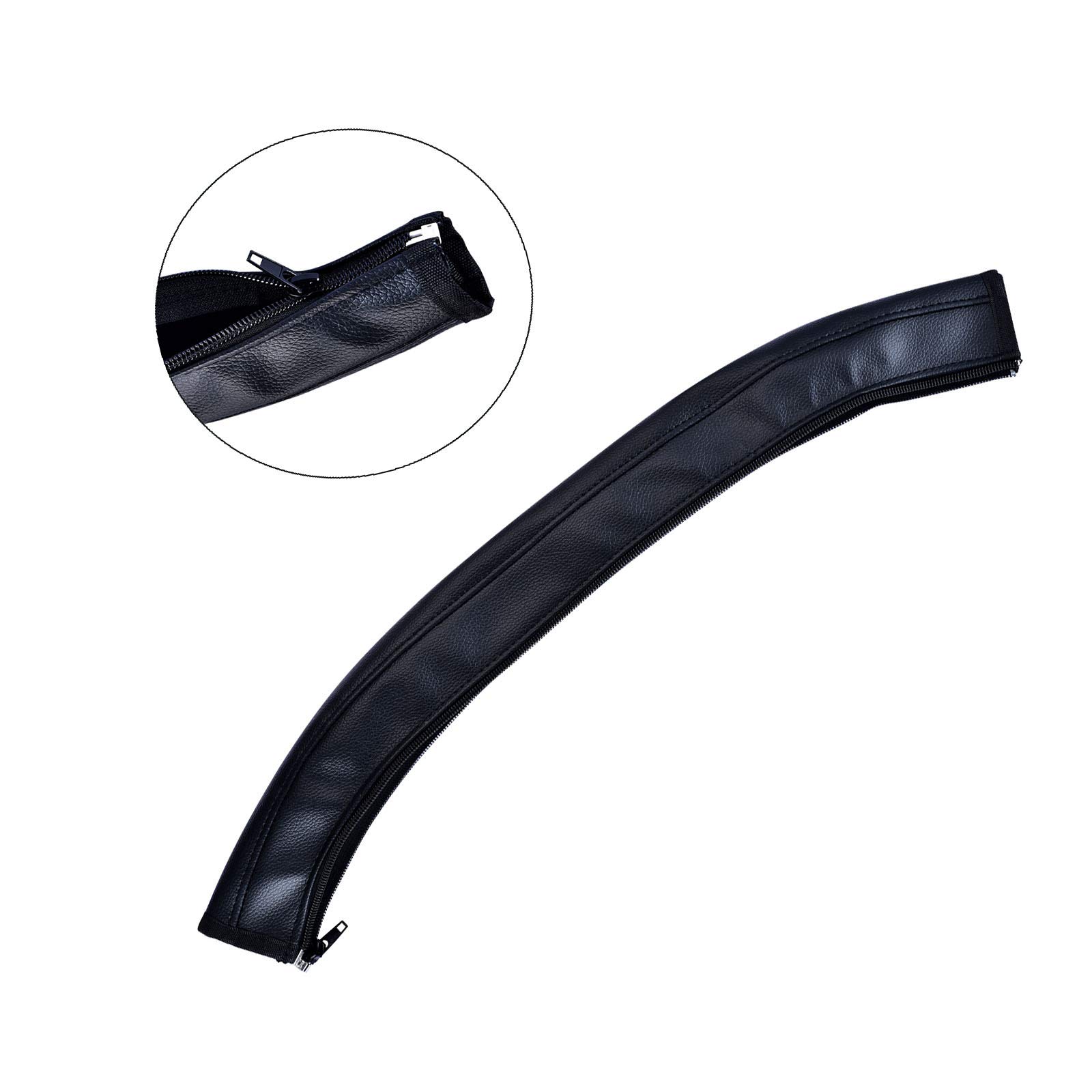 Universal Stroller Handlebar Cover – PU Leather Armrest Sleeve for Baby Strollers, Dustproof and Protective Grip for Infant and Toddler Prams, Black