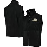 dunbrooke Men's Black Minnesota Vikings Houston Fleece Full-Zip Vest