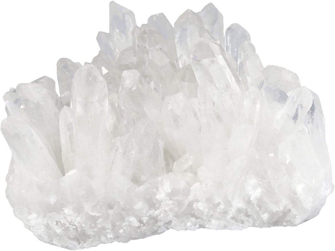 Indoor Fountains & Accessories - mookaitedecor Natural Clear Quartz Crystal Cluster Mineral Geode Druzy Specimen, 0.15lb-0.29lb