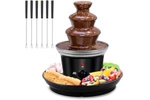 Wooswen Three Layer Chocolate Fountain Machine Electirc Chocolate Fondue Set Detachable Mini Nostalgia Melting US Plug