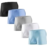 Vchomi Men's Breathable Mesh Dual Pouch Smooth Underwear Tag-Free Boxer Briefs