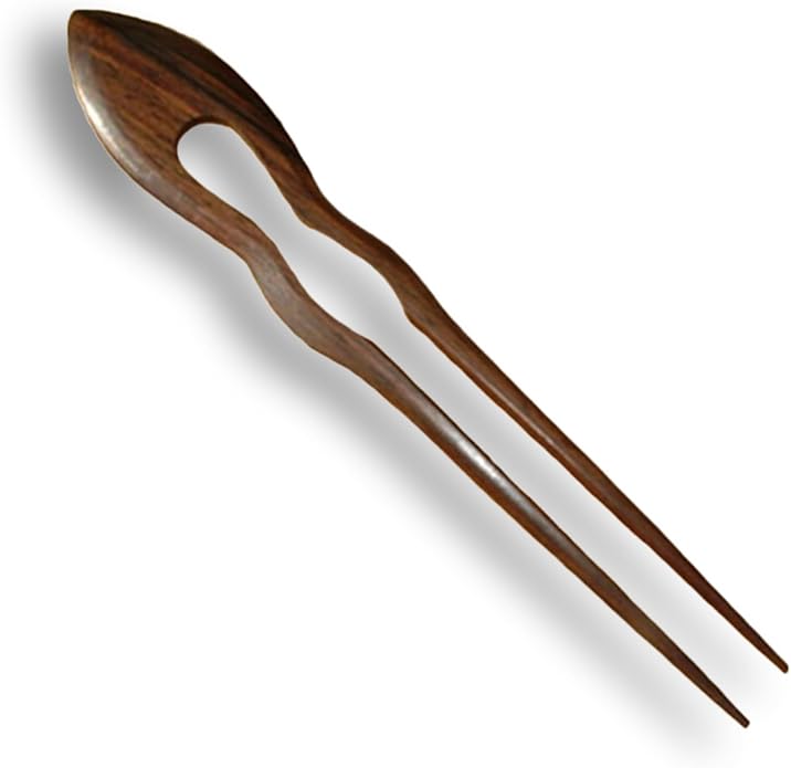 Handgemachte Holz-Haargabel HN216 Von Island Piercings - Einzigartiges Unikat