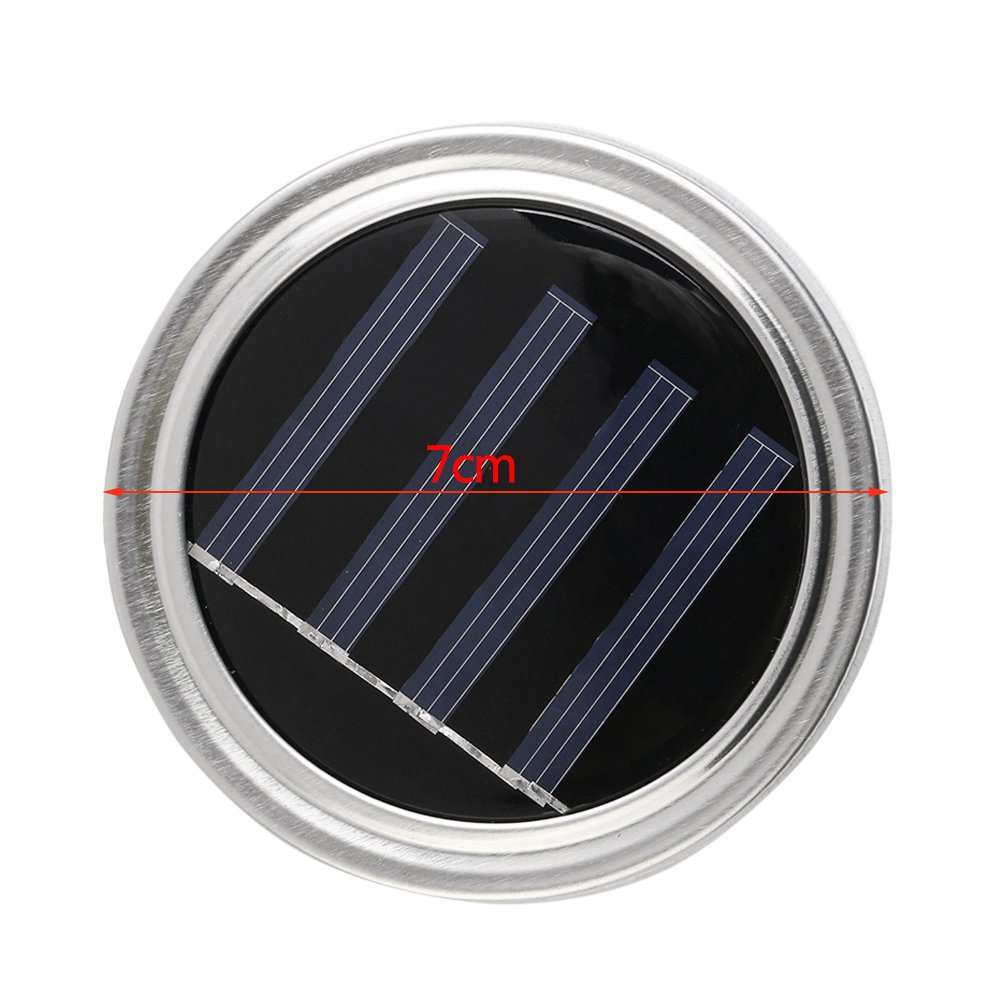 Mason Jar Lights, 3 Pack Solar Mason Jar Lid Insert, LED String Solar Light Jar Lid Insert for Garden Patio Outdoor Party Festivals, Wedding Decoration (White Lights)