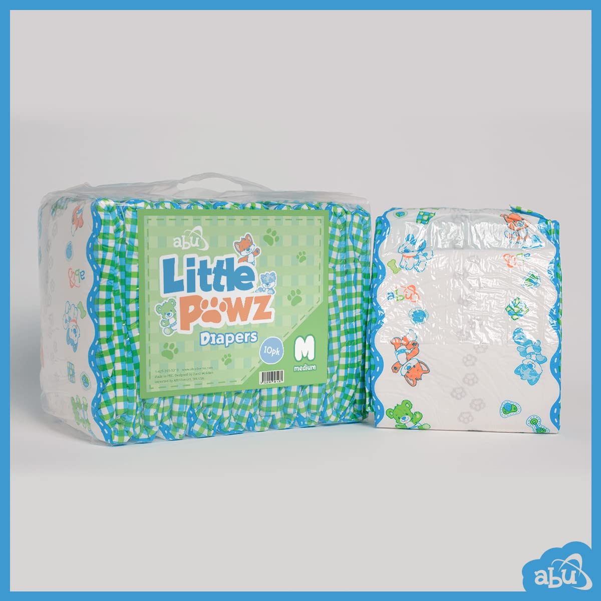 ABU Little Pawz Adult Diapers (Large)