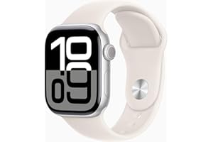 Apple Watch Series 10 [GPS, 42mm] - Silver Aluminum Case with Starlight Sport Band, M/L (Renewed)