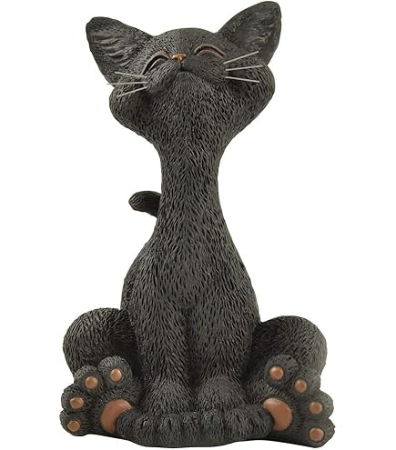 See No Evil Hear No Evil Speak No Evil Cat Figurines – Black Resin Statue Set, Cat Lover Gift