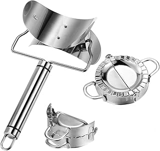 Hochwertigen Edelstahl Ravioli Ausstechformen, FantasyDay 3er Set Knödel-Hersteller Pierogie Ravioliformer Knödelform Tortellini Form- Ravioli-Stempel, Raviolischneider Gebäck-Werkzeug, Dumpling Maker