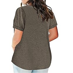 Attine My Recent Orders Plus Size V Neck T Shirts