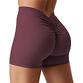 YEOREO Daze Workout Shorts Womens Scrunch Butt Gym Shorts for Women V Back Booty Butt Lifting Biker Compression Shorts