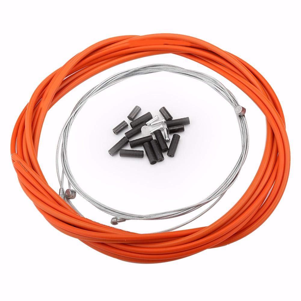 VGEBY1 Bike Brake Cable Set, Bicycle Brake Cable Set of Brake Cables Bike MTB Road Bike Replacement Accessories (Orange)