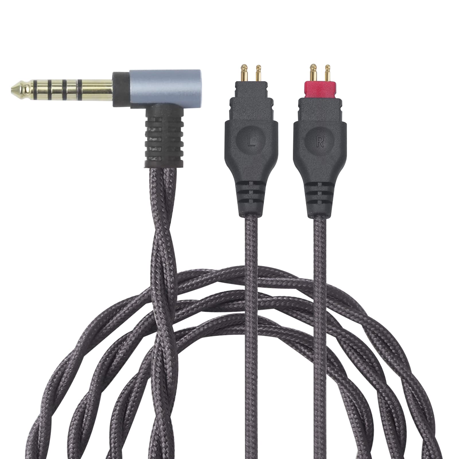 okcsc Earphones Cable Replacement Upgrade Cable with 4.4mm Balanced Plug for SENNHEISER Headphones HD650 HD600 HD580 HD535 HD545 HD565 HD265,Single Crystal Copper Headphones Replacement Cable No Mic