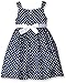 American Princess Girls' Polka Dot Shantung with Applique Dress