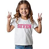 Ritatte Birthday Girl Shirt Kids Girls 5th 6th 7th 8th 9th 10th T-Shirts Sequin Embroidered Party Outfit 5-10 Years