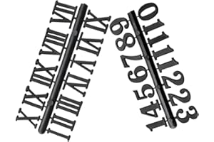 BESPORTBLE 2 Sets Wall Clock Numbers Kit, Black Arabic and Roman Numerals, DIY Clock Repair Replacement Parts