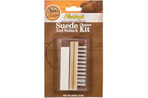 Fiebing's Suede Shoe Cleaner Kit - Dry Cleaning Bar & Nylon Bristle Brush - Color Safe, Restores Suede & Nubuck Shoes, Boots,
