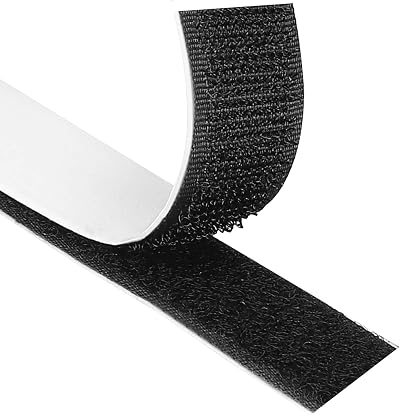 Blooven Hook and Loop Tape 20 mm x 8 m Self Adhesive Black