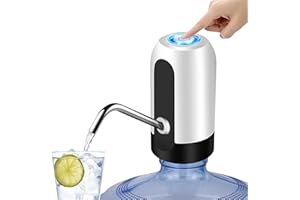 5 Gallon Water Dispenser, Electric Drinking Water Pump with Rechargeable, Portable Automatic Water Bottle Pump for Camping Ki