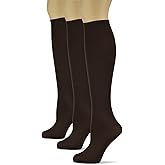 Soxtrot Women's Solid Knee High Trouser Socks, Silky Soft Thin Material, Tall Boot Socks 3 Pairs