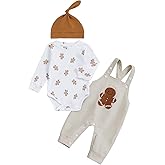 Rourufy Bay Boy Easter Outfit Newborn Striped Onesie Bunny Carrot Overalls Pants Set Infnat Cute Spring Summer Clothes