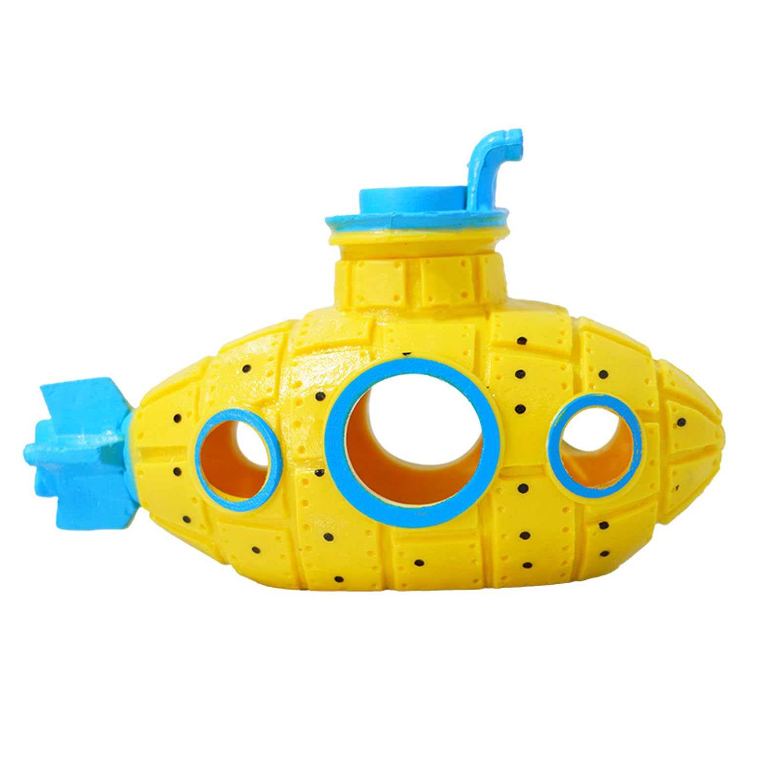 HarmonyCrafts One Piece Hollow Submarine Artificial Resin Hollow Submarine Fish Tank Hiding Aquarium Decoration Thematic Ornaments