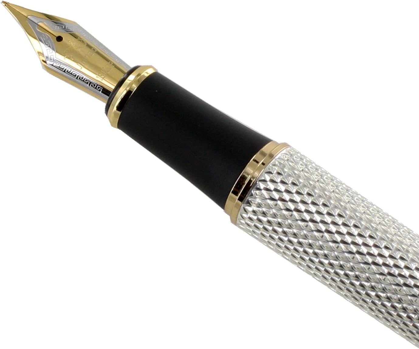 Gullor Golden Dragon Red Crystal Eyes Fountain Pen with Push in Style Ink Converter, Golden,Red,Silver - Image 4
