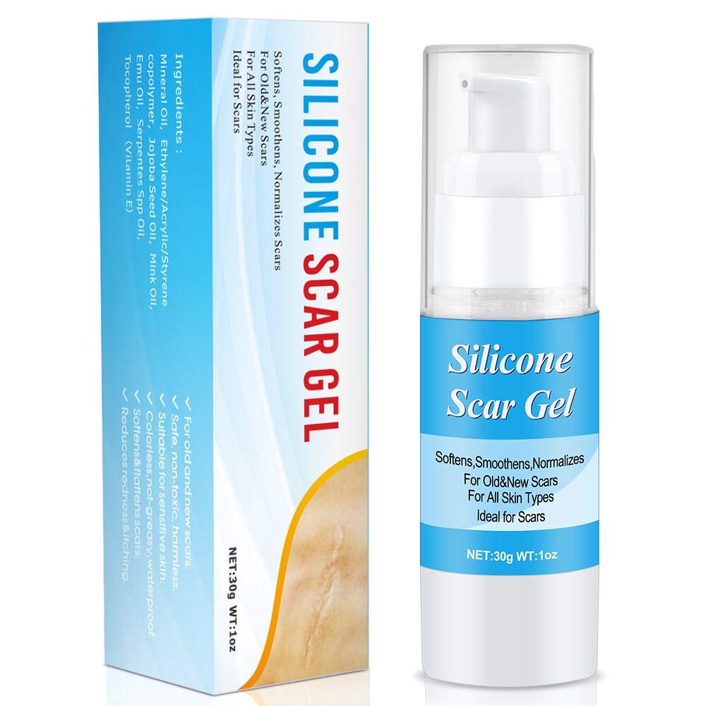 Amazon Com Silicone Scar Gel Kinbeau Scar Remover Gel For Face Body C Section Stretch Marks Surgical Burn Acne Old New Scars 30g 1 Oz White Blue Beauty